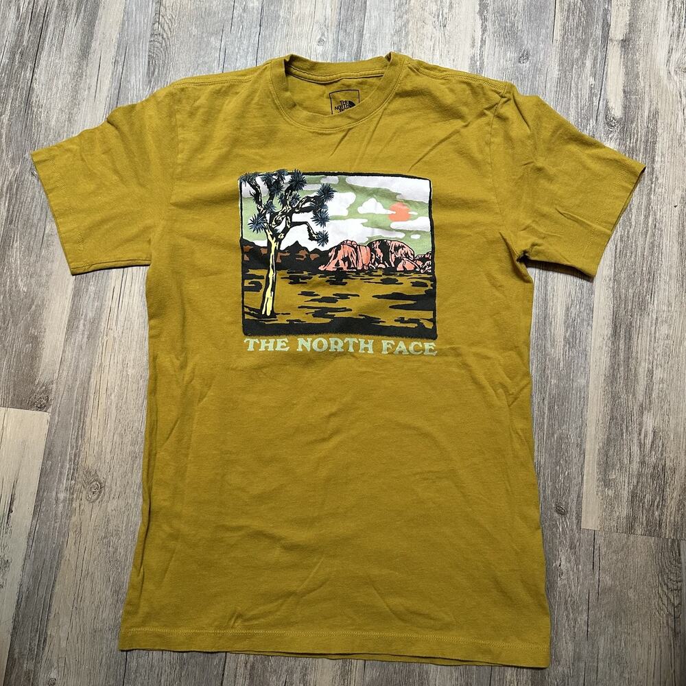 The North Face Men's S Joshua Tree Desert Graphic T-Shirt Mustard Yellow Short